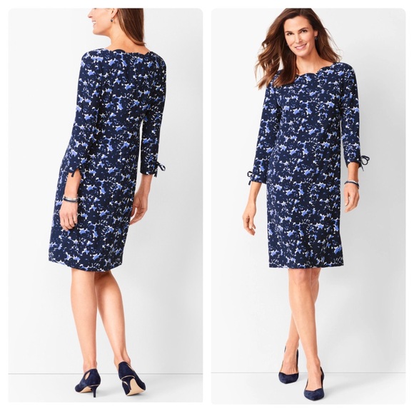 TALBOTS Crepe Shift Dress - Floral Print - Picture 14 of 14